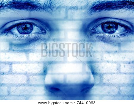 Bricks Texture On The Face