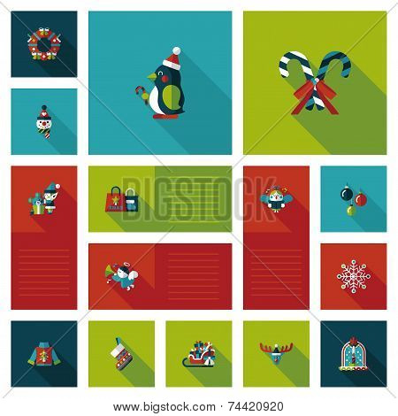 Merry Christmas Flat App Ui Background,eps10