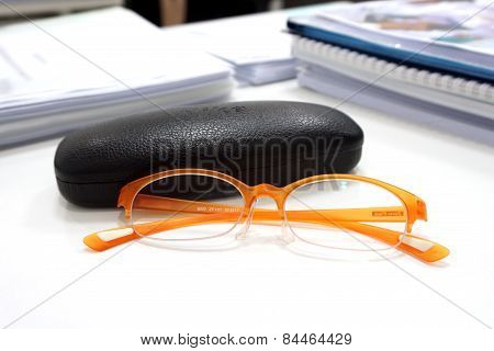 Glasses And A Box For Glasses