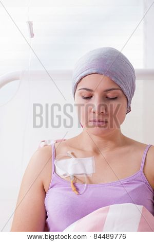 Young Girl Lies In Hospital