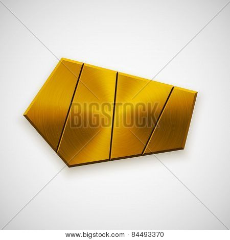 Gold Abstract Geometric Button Template
