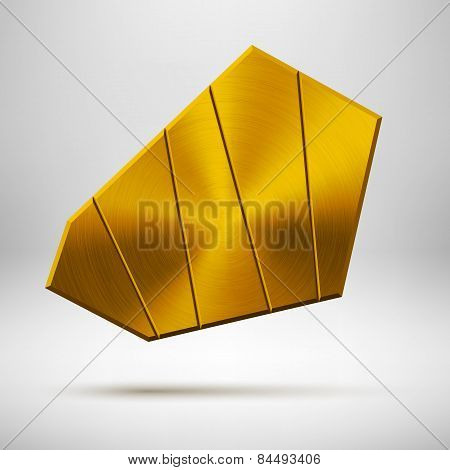 Gold Abstract Geometric Button Template
