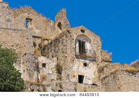 Panoramic view of Craco. Basilicata. Southern Italy.