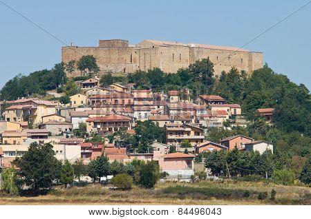 Panoramic view of Lagopesole. Basilicata. Southern Italy.