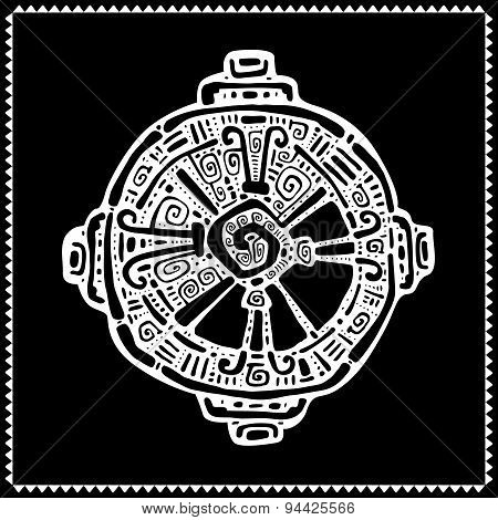 Hunab Ku.  Mayan symbol. Vector illustration.