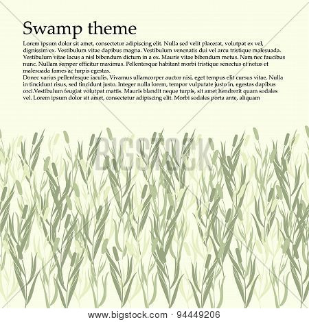 Card tracery handmade, reed, natural mood