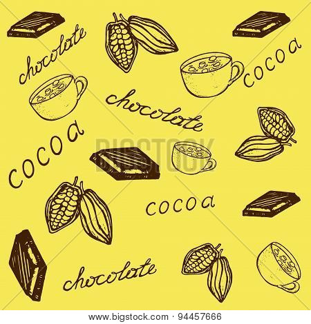 Pattern Cocoa And Chocolate