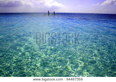 Paddle Boarding along Grand Cayman's 7 Mile Beach