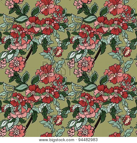 Beautiful floral seamless pattern.
