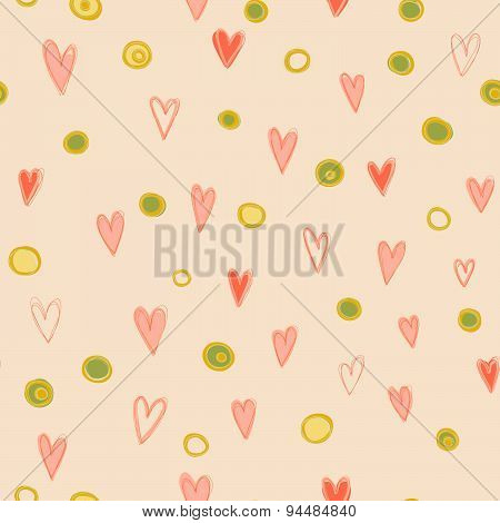Romantic seamless pattern