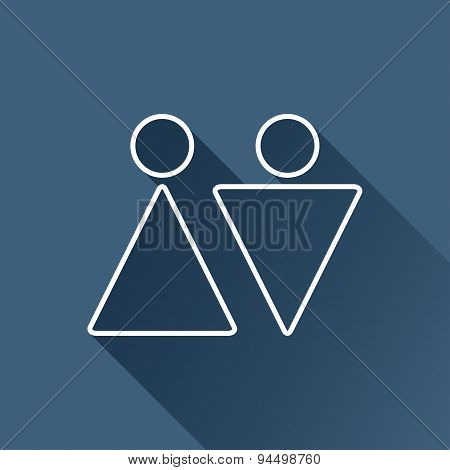 Vector heterosexual couple icon. Eps10