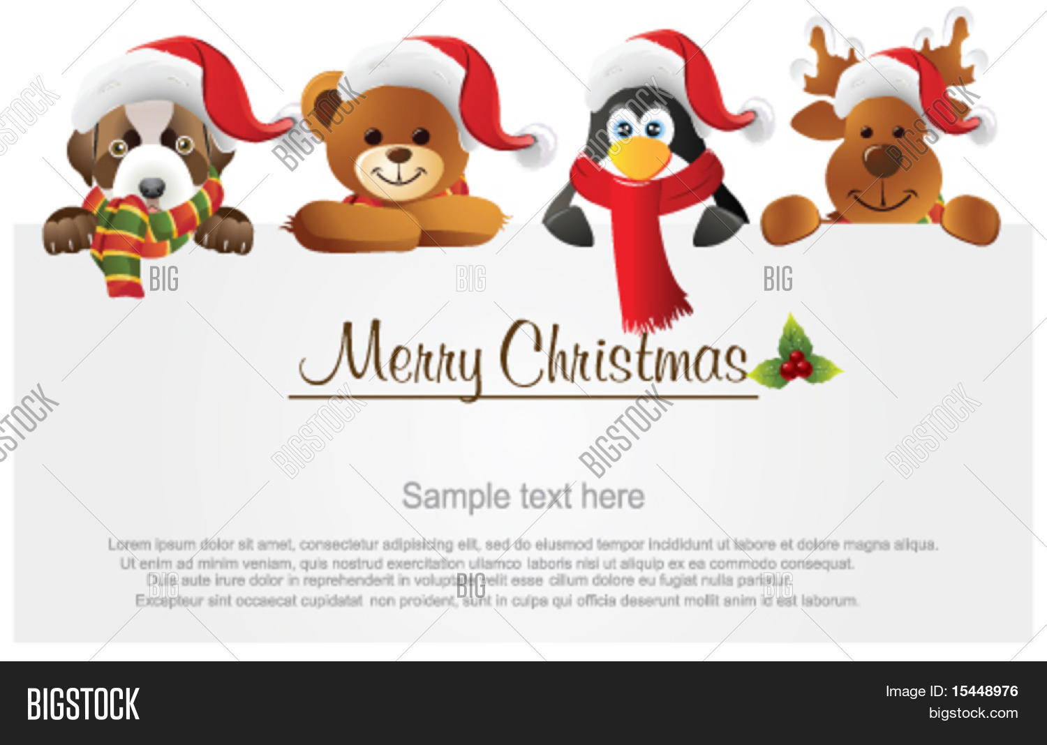 Merry Christmas Vector & Photo (Free Trial) | Bigstock