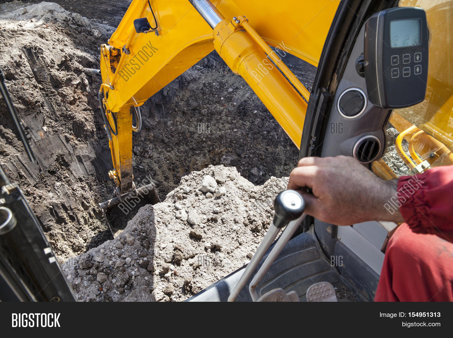 Excavator Digging Hole Image & Photo (Free Trial) Bigstock