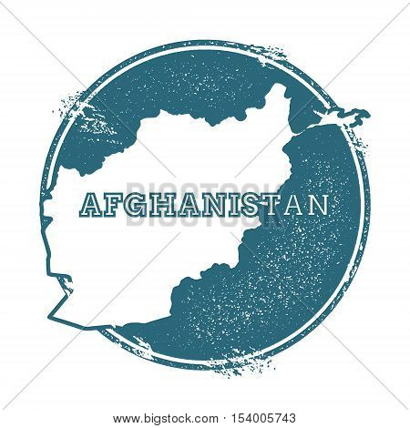 Grunge Rubber Stamp With Name And Map Of Afghanistan, Vector Illustration. Can Be Used As Insignia,