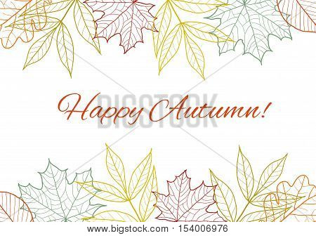 autumn leaves vector abstract october autumnal nature background