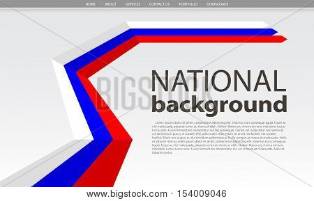 Russia flag abstract national background. Vector Illustration