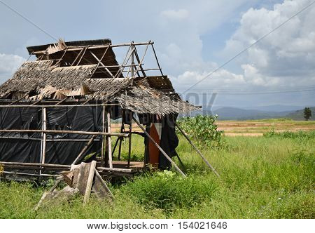 The aftermath of a recent residential fire leaves this house charred.