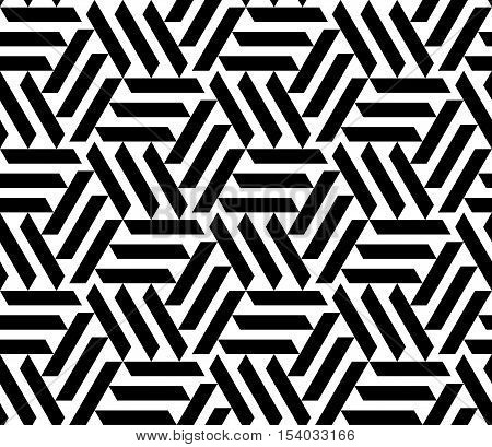 Vector seamless pattern. Modern geometric texture. Opt Art