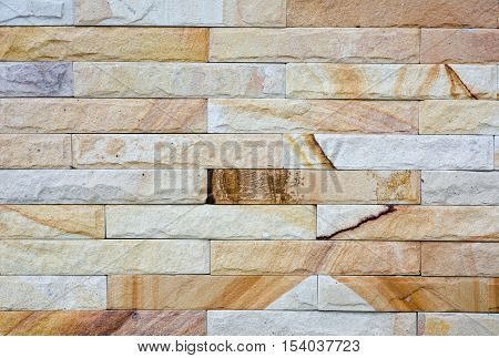 sand stone wall texture and background of decorate