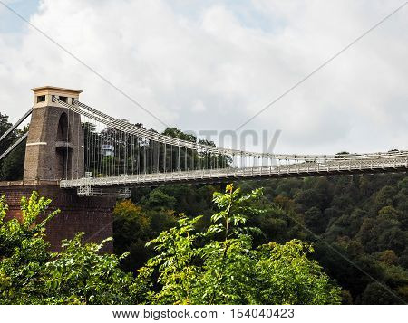 Hdr Clifton Suspension Bridge In Bristol