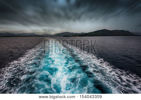 Near the port of Igumenitsa town, travelling to Corfu island, Greece