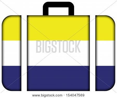 Flag Of Daule, Ecuador. Suitcase Icon, Travel And Transportation Concept