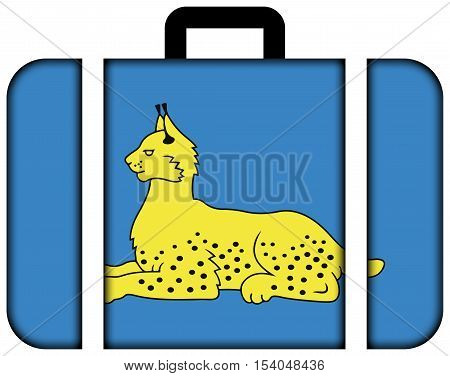 Flag Of Homel (gomel), Belarus. Suitcase Icon, Travel And Transportation Concept