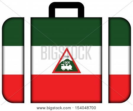 Flag Of Joao Neiva, Brazil. Suitcase Icon, Travel And Transportation Concept