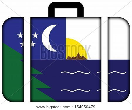 Flag Of Paita, Peru. Suitcase Icon, Travel And Transportation Concept
