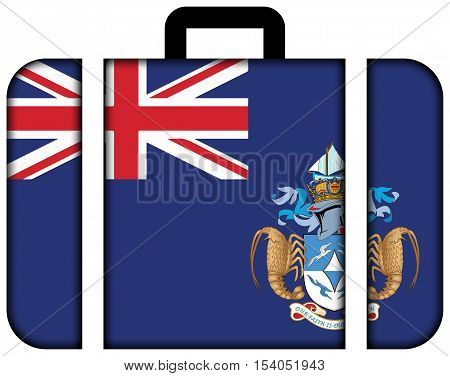 Flag Of Tristan Da Cunha (part Of Saint Helena, Ascension And Tristan Da Cunha). Suitcase Icon, Trav