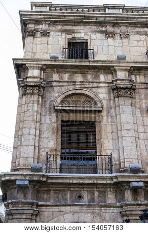 Traditional architecture of the center of the Spanish city of Castellon, Valencian Community