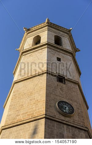 Tower, Traditional architecture of the center of the Spanish city of Castellon, Valencian Community