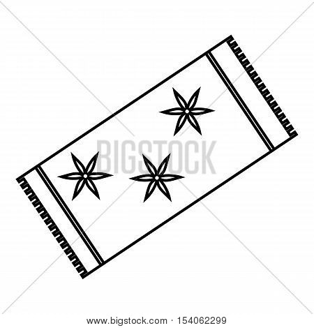 Towel icon. Outline illustration of towel vector icon for web