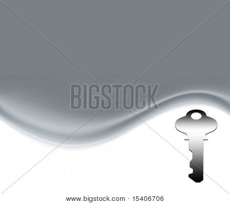 Silver Key på smidig våg bakgrund