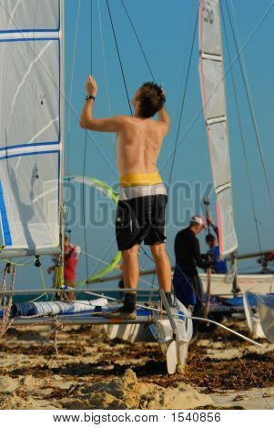 Catermarans na praia