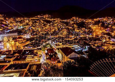 Our LadyTemplo San Diego Jardin Guanajuato Mexico From Le Pipila Overlook