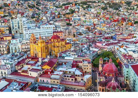 Our Lady of Guanajuato Church University Templo Companiea Guanajuato Mexico From Le Pipila Overlook