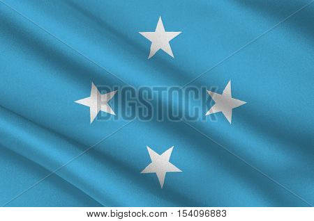 Flag of Federated States of Micronesia. 3d illustration