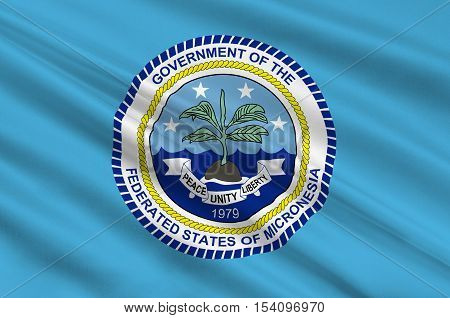 Flag of Federated States of Micronesia. 3d illustration
