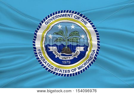 Flag of Federated States of Micronesia. 3d illustration