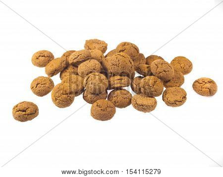 Bunch Of Pepernoten Cookies Seen From Side
