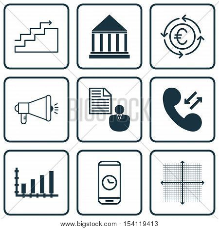 Set Of 9 Universal Editable Icons. Can Be Used For Web, Mobile And App Design. Includes Icons Such A