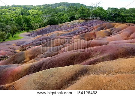 Chamarel Seven Coloured Earths On Mauritius
