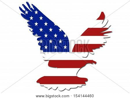 US flag eagle symbol/ logo on a solid background