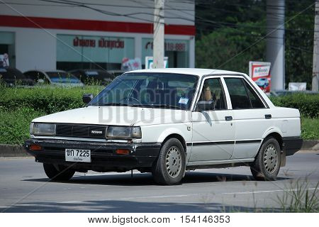 CHIANGMAI THAILAND - OCTOBER 9 2016: Private car Nissan Sentra. On road no.1001 8 km from Chiangmai city.