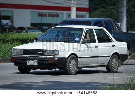 CHIANGMAI THAILAND - OCTOBER 9 2016: Private car Nissan Sentra. On road no.1001 8 km from Chiangmai city.