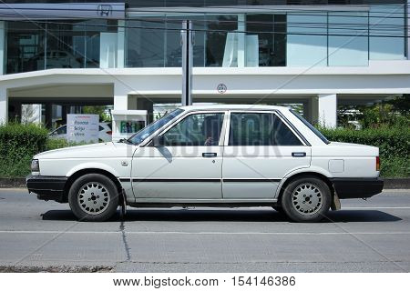 CHIANGMAI THAILAND - OCTOBER 9 2016: Private car Nissan Sentra. On road no.1001 8 km from Chiangmai city.