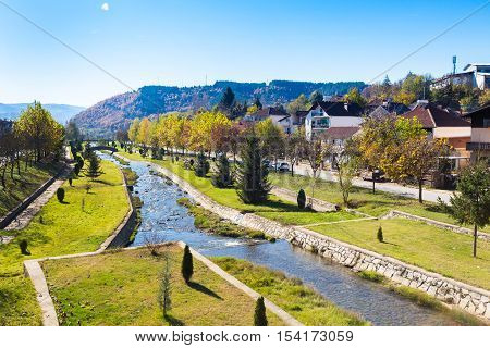 Makedonska Kamenica town in the north-east of Republic of Macedonia in autumn