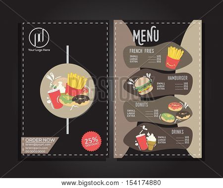 This design is suitable as food and drink menu list