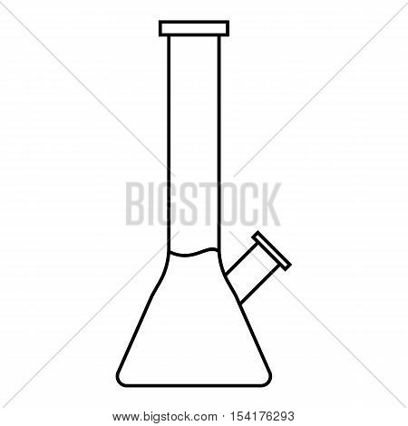 Glass bong for smoking marijuana icon. Outline illustration of glass bong for smoking marijuana vector icon for web